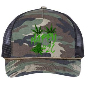 Happy 420 Day Cannabis Weed Marijuana Leaf Lovers Retro Rope Trucker Hat Cap