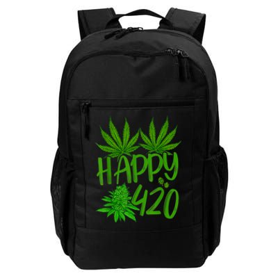 Happy 420 Day Cannabis Weed Marijuana Leaf Lovers Men Women Daily Commute Backpack