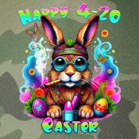 Happy 420 Easter Day Bunny Smoking Weed Marijuana Funny 420 Legacy Tie Dye Trucker Hat