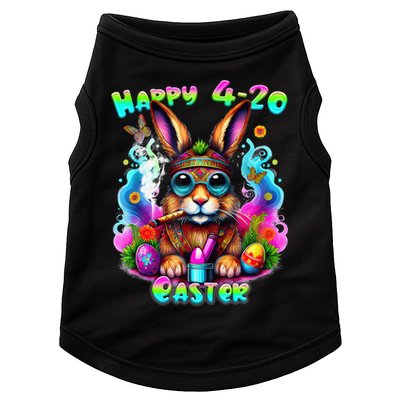 Happy 420 Easter Day Bunny Smoking Weed Marijuana Funny 420 Doggie Tank