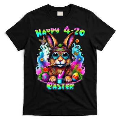 Happy 420 Easter Day Bunny Smoking Weed Marijuana Funny 420 T-Shirt