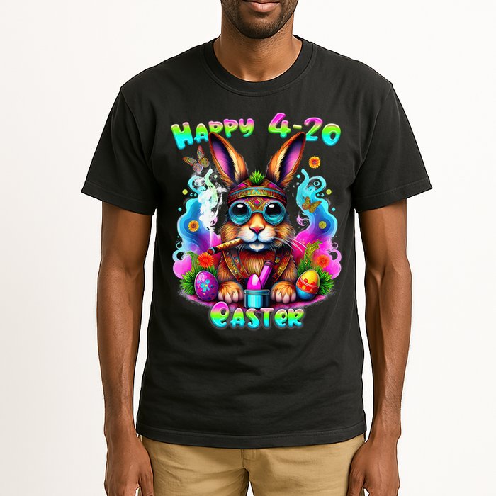 Happy 420 Easter Day Bunny Smoking Weed Marijuana Funny 420 Tall T-Shirt