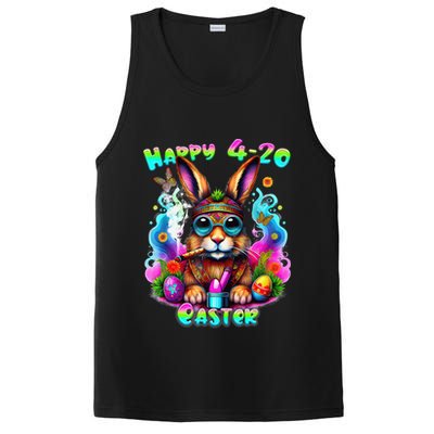 Happy 420 Easter Day Bunny Smoking Weed Marijuana Funny 420 PosiCharge Competitor Tank