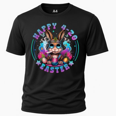 Happy 420 Easter Bunny Smoking Weed Funny  Performance Shirt