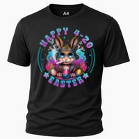 Happy 420 Easter Bunny Smoking Weed Funny  Cooling Performance Crew T-Shirt