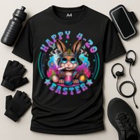 Happy 420 Easter Bunny Smoking Weed Funny  Cooling Performance Crew T-Shirt