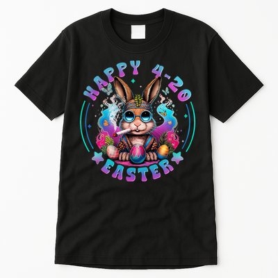 Happy 420 Easter Bunny Smoking Weed Funny  Tall T-Shirt