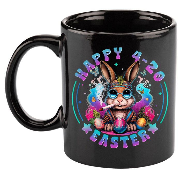 Happy 420 Easter Bunny Smoking Weed Funny  11oz C Handle Ceramic Mug