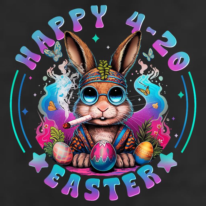 Happy 420 Easter Bunny Smoking Weed Funny  11oz C Handle Ceramic Mug