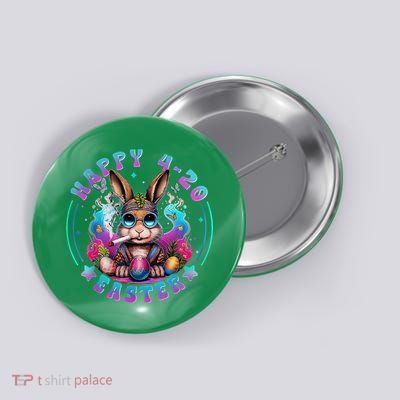 Happy 420 Easter Smoking Easter Bunny Day 2025 Button