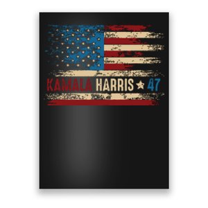 Harris 47 For President Usa American Flag Kamala Harris 2024 Poster