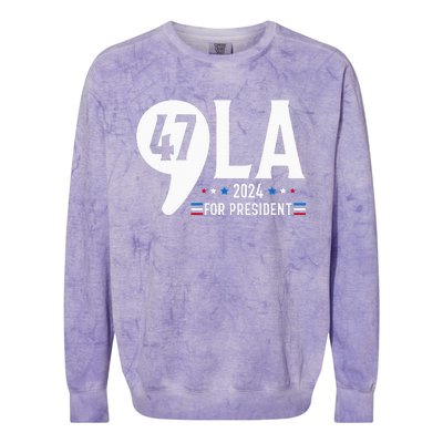 Harris 47th For President American Election Comma La 2024 Colorblast Crewneck Sweatshirt