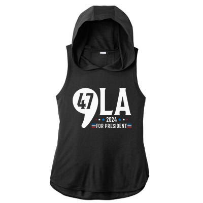 Harris 47th For President American Election Comma La 2024 Ladies PosiCharge Tri-Blend Wicking Draft Hoodie Tank