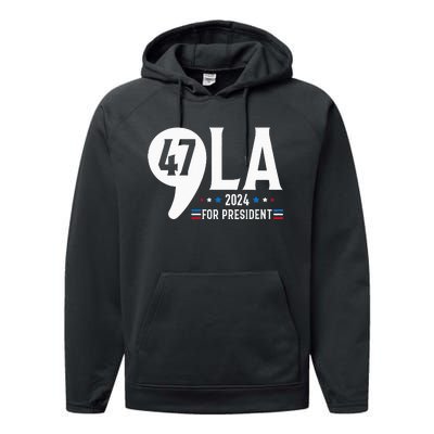 Harris 47th For President American Election Comma La 2024 Performance Fleece Hoodie