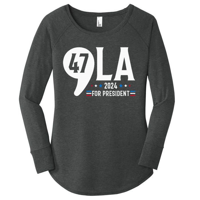 Harris 47th For President American Election Comma La 2024 Women's Perfect Tri Tunic Long Sleeve Shirt