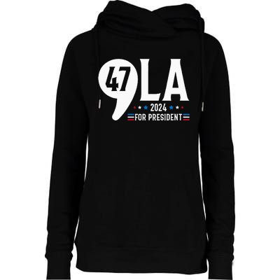 Harris 47th For President American Election Comma La 2024 Womens Funnel Neck Pullover Hood