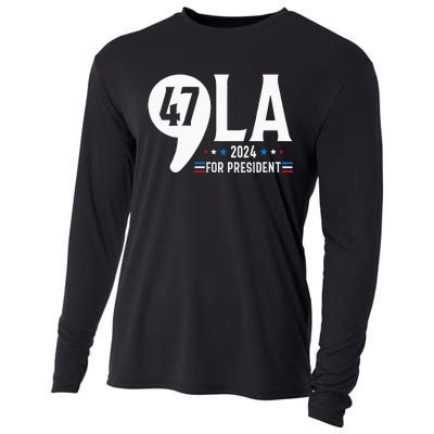 Harris 47th For President American Election Comma La 2024 Cooling Performance Long Sleeve Crew