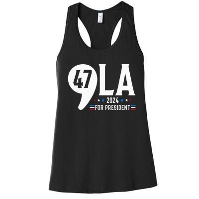 Harris 47th For President American Election Comma La 2024 Women's Racerback Tank