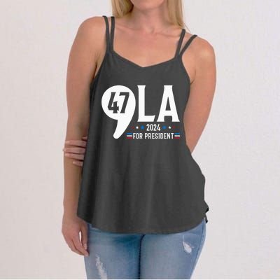 Harris 47th For President American Election Comma La 2024 Women's Strappy Tank