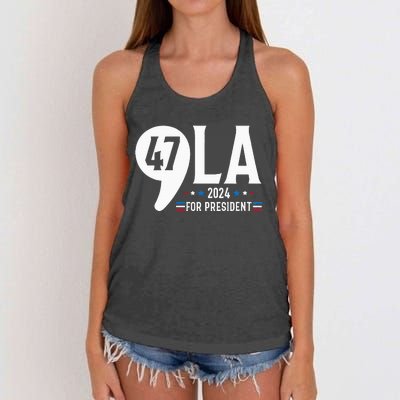 Harris 47th For President American Election Comma La 2024 Women's Knotted Racerback Tank