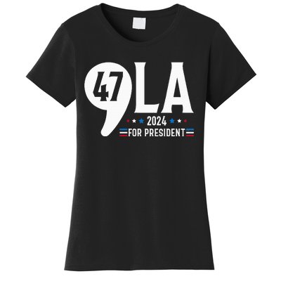 Harris 47th For President American Election Comma La 2024 Women's T-Shirt