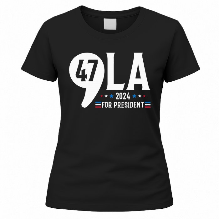 Harris 47th For President American Election Comma La 2024 Women's T-Shirt