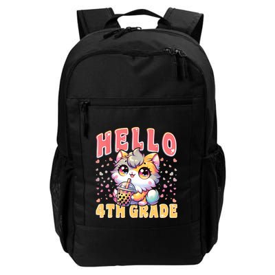 Hello 4th Grade Cat For First Day Of 4th Grade Daily Commute Backpack