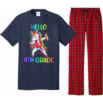 Hello 4th Grade Unicorn Back To School Pajama Set