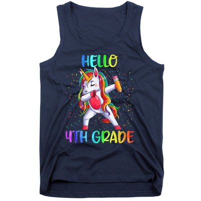 Hello 4th Grade Unicorn Back To School Tank Top