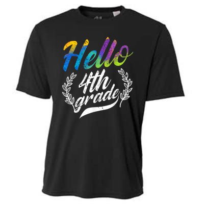 Hello 4th Grade Teacher Students Back To School Girl Cooling Performance Crew T-Shirt