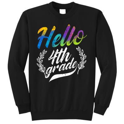 Hello 4th Grade Teacher Students Back To School Girl Sweatshirt