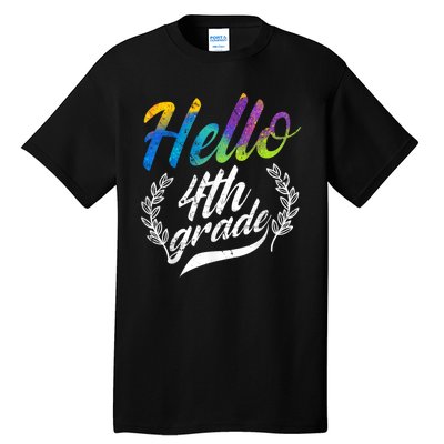 Hello 4th Grade Teacher Students Back To School Girl Tall T-Shirt