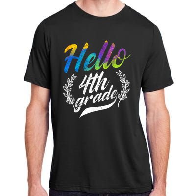 Hello 4th Grade Teacher Students Back To School Girl Adult ChromaSoft Performance T-Shirt