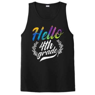 Hello 4th Grade Teacher Students Back To School Girl PosiCharge Competitor Tank