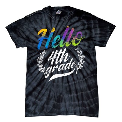 Hello 4th Grade Teacher Students Back To School Girl Tie-Dye T-Shirt