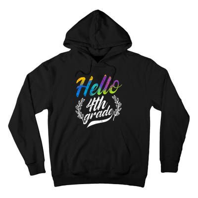 Hello 4th Grade Teacher Students Back To School Girl Tall Hoodie