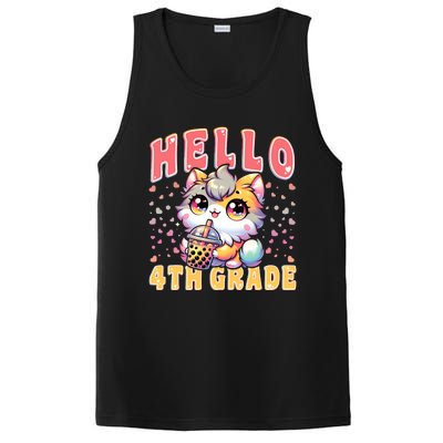 Hello 4th Grade Cat Girl For First Day Of 4th Grade Girl PosiCharge Competitor Tank