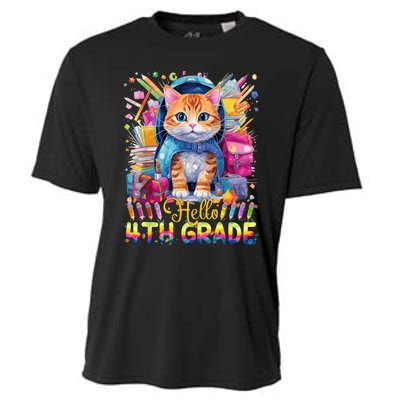 Hello 4th Grade Back To School First Day Fourth Grade Vibes Cooling Performance Crew T-Shirt