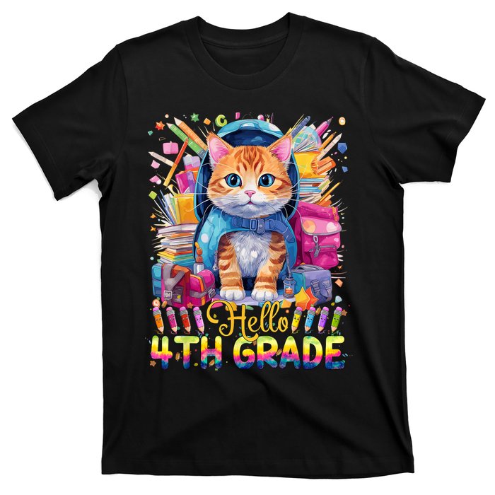 Hello 4th Grade Back To School First Day Fourth Grade Vibes T-Shirt