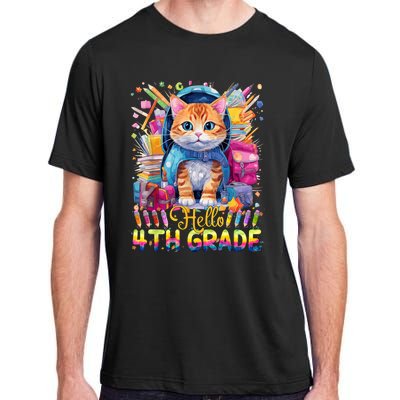 Hello 4th Grade Back To School First Day Fourth Grade Vibes Adult ChromaSoft Performance T-Shirt