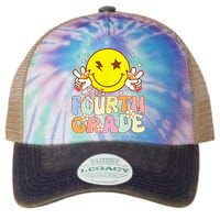 Hello 4th Grade Fourth Grade Funny Smile Face Back To School Legacy Tie Dye Trucker Hat