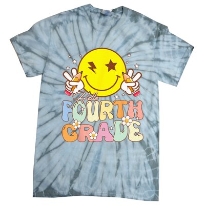 Hello 4th Grade Fourth Grade Funny Smile Face Back To School Tie-Dye T-Shirt