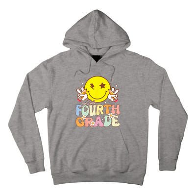 Hello 4th Grade Fourth Grade Funny Smile Face Back To School Tall Hoodie