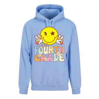 Hello 4th Grade Fourth Grade Funny Smile Face Back To School Unisex Surf Hoodie