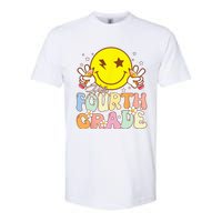 Hello 4th Grade Fourth Grade Funny Smile Face Back To School Softstyle CVC T-Shirt