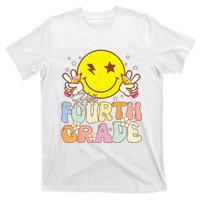 Hello 4th Grade Fourth Grade Funny Smile Face Back To School T-Shirt