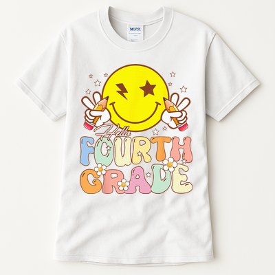 Hello 4th Grade Fourth Grade Funny Smile Face Back To School Tall T-Shirt