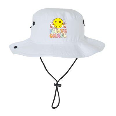 Hello 4th Grade Fourth Grade Funny Smile Face Back To School Bucket Hat