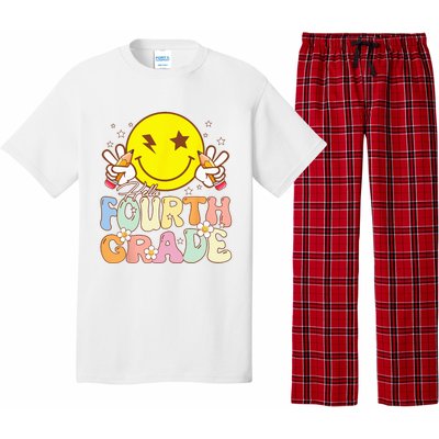 Hello 4th Grade Fourth Grade Funny Smile Face Back To School Pajama Set