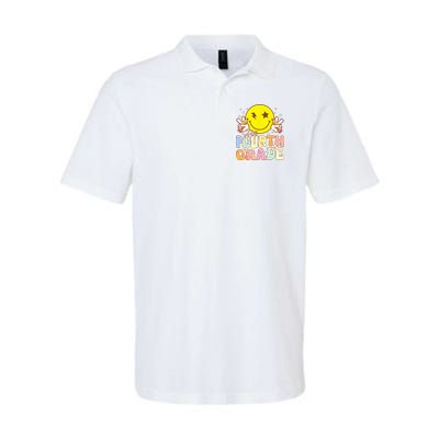 Hello 4th Grade Fourth Grade Funny Smile Face Back To School Polo